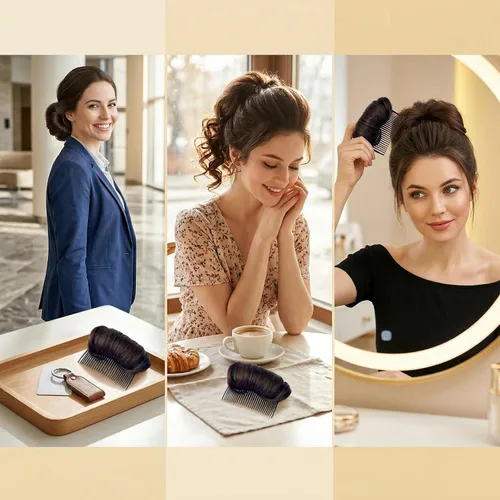 Vista 7 de 1 pinza invisible para el cabello postizo, base para el cabello, volumen esponjoso, aumento de volumen, accesorios de peinado para mujeres y niñas