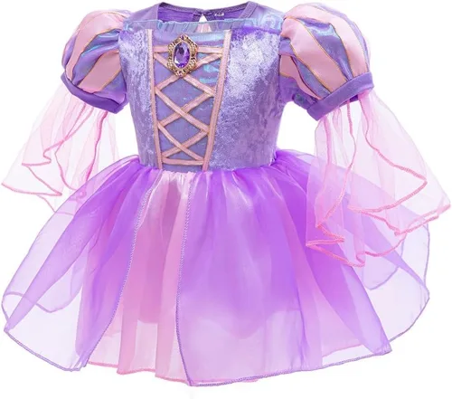 Vista 181 de Disfraz de princesa de Belle Sofía Blancanieves para niñas pequeñas, disfraz de princesa, Navidad, Halloween, mameluco con diadema