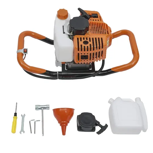 Vista 9 de DYRABREST Taladro de orificio para poste de 52 cc, 2.4 HP, 2 tiempos, motor de gasolina de un solo cilindro con taladro de tierra de 4 pulgadas/6