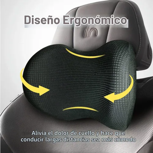 Vista 5 de Almohada súper cómoda para reposacabezas de automóvil, ajuste universal Paquete de 1/Negro/Súper Cómodo