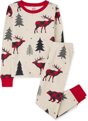 Vista 71 de The Children's Place Pijama de Navidad unisex para bebé, algodón