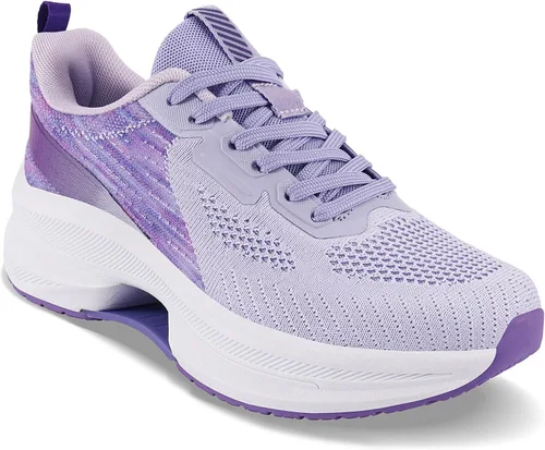 Vista 3 de QUINMOK Tenis antideslizantes para mujer, de malla, para caminar y correr
