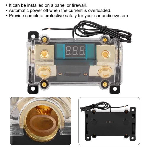 Vista 7 de Soporte de corriente, pantalla digital para coche, soporte de potencia de audio estéreo de distribución de bloque de caja (150 A)