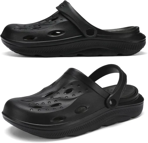 Vista 9 de Zuecos con soporte de arco para hombres y mujeres, zapatos de jardín ligeros para exteriores, sandalias de playa y recuperación con plantillas