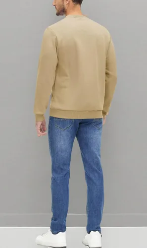 Vista 7 de MAGCOMSEN Sudadera de cuello redondo para hombre de manga larga casual cálida de forro polar