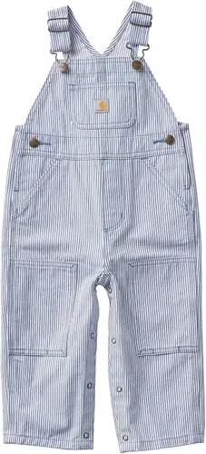 Vista 2 de Carhartt Overol con peto de lona de ajuste holgado para niños Azul (Blue Horizon)