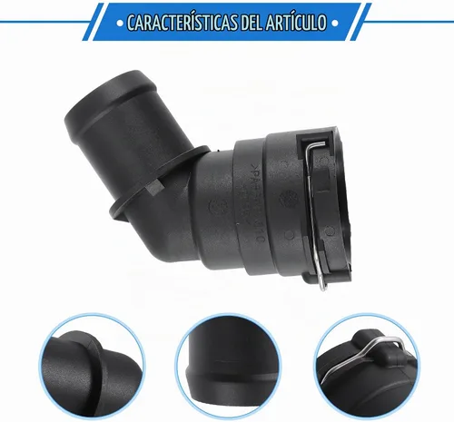 Vista 4 de Conector de manguera de refrigerante del motor, manguera inferior, conector rápido de agua compatible con Acura TSX 2004-2014, plástico duradero