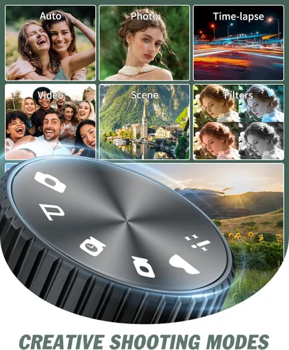 Vista 11 de Cámaras digitales 8K 64MP para fotografía, zoom 16X y micrófono, negro