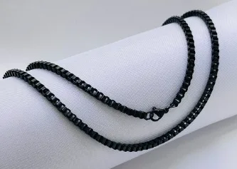 Cadena Negra Veneciana 0.8 de Chechos Joyas y Accesori