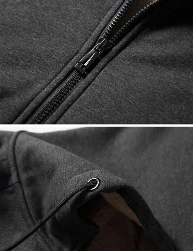 Vista 4 de Gihuo Chaqueta cálida con capucha y forro sherpa de invierno para hombre