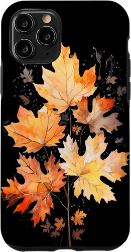 Vista 27 de iPhone 16 Autumn Leaves Watercolor Art Fall Season Thanksgiving Case
