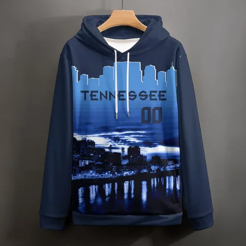 Vista 9 de Custom Football Hoodies City Night Skyline Personalized Sweatshirt Name Number Fan Gift Pullover for Men Women Youth