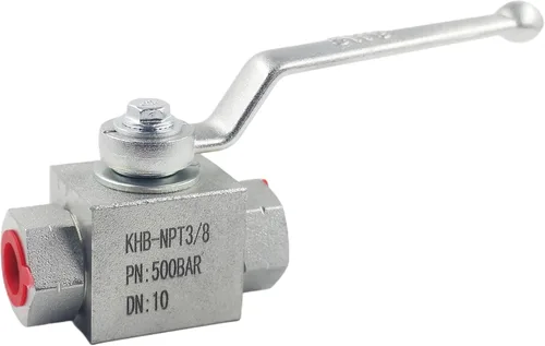 Vista 7 de Válvula hidráulica de alta presión KHB 1-1/4'' NPT, de cierre de 2 vías, válvula de bola hidráulica 4650 PSI
