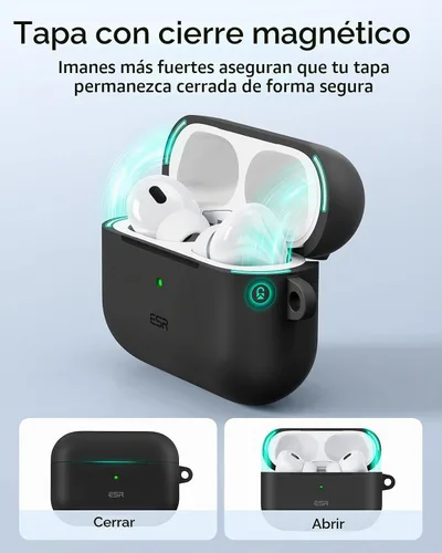 Vista 4 de ESR Funda para AirPods Pro 2, Compatible con Funda de Airpods Pro de 2ª Generación (2023/2022/2019), Compatible con MagSafe, Bloqueo Magnético