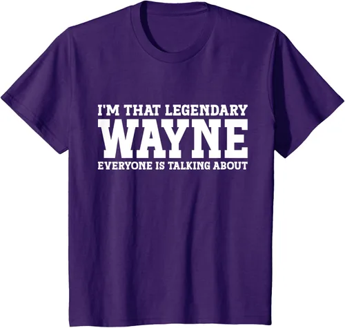 Vista 23 de Wayne Personal Name Funny Wayne Camiseta, Negro