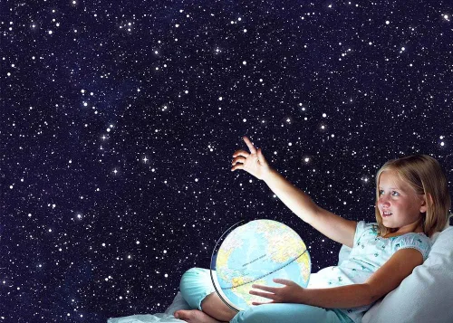 Vista 8 de HQM Telones de fondo de fotografía estrellada del universo del espacio del cielo nocturno para niños, niños o niñas, decoración de fiesta