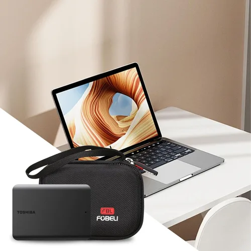 Vista 7 de FBLFOBELI Funda de disco duro para Toshiba Canvio Basics/WD Elements My Passport/Seagate/UnionSine/Samsung T9 Disco duro externo portátil 1TB 2TB