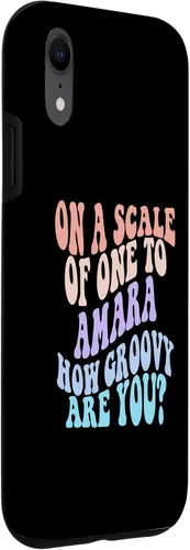 Vista 3 de iPhone XR AMARA Cute Retro Girls Groovy AMARA Personalized Name Case