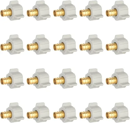 Vista 16 de Adaptador recto giratorio EFIELD 1/2" Pex X 7/8" BC (Ballcock) Tubería de latón PEX FittingsAdaptador recto giratorio de tuerca