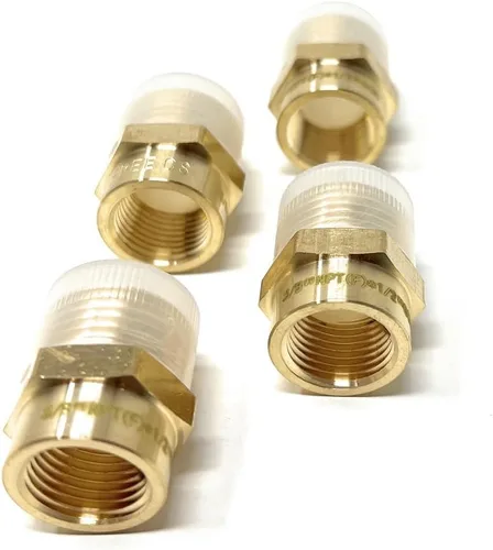 Vista 39 de Adaptador de latón sin plomo Cascada, rosca G británica BSPP macho a NPT hembra (1" x 1" (1 pieza))