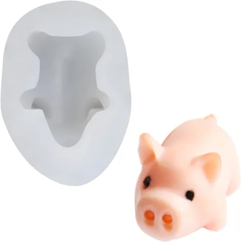 Vista 8 de Molde de Silicona de Cerdo para Baño para Jabón, Vela, Fondant, Chocolate, Caramelo, Decoración de Tarta, Herramientas de Pastelería, Molde