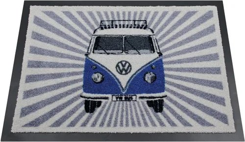 Vista 15 de BRISA VW Collection - Tapete para el pie de Volkswagen, atrapador de suciedad para zapatos con escarabajo, T1, T2, T3 Bus, motivo GTI