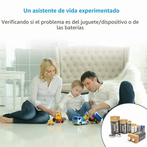 Vista 6 de Comprobador de batería, Dlyfull con pantalla LCD, comprobador de batería universal para pilas AA, AAA, C, D, 9V, CR2032, CR123A, CR2, CRV3, 2CR5