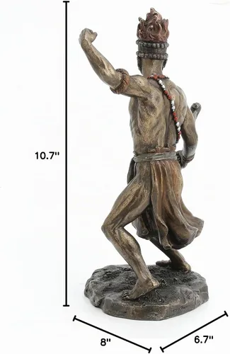 Vista 8 de Dios africano del rayo y la guerra Chango Shango Estatua Vudú Santeria