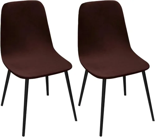 Vista 17 de Paquete de 2 fundas de terciopelo para sillas de comedor, lavables, extraíbles, de mediados de siglo, modernas, curvas, sin brazos, para decoración