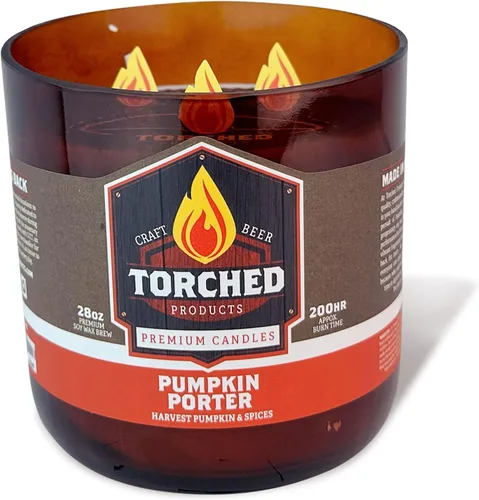 Vista 25 de Torched Velas perfumadas de cerveza, vela de cera de soja natural, aroma Pilsner de madera de pino de 8 onzas, es un gran regalo para hombres