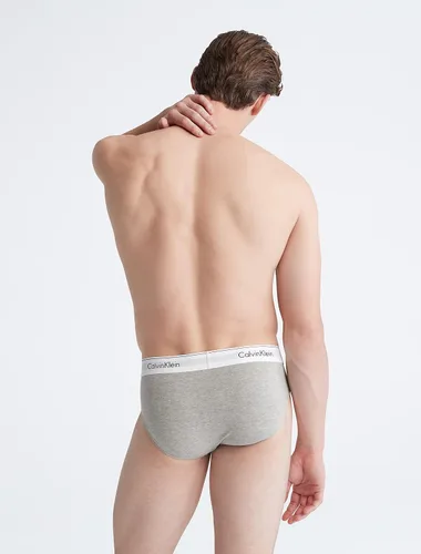 Vista 3 de Calvin Klein Calzoncillos modernos de algodón elástico para hombre, paquete de 3
