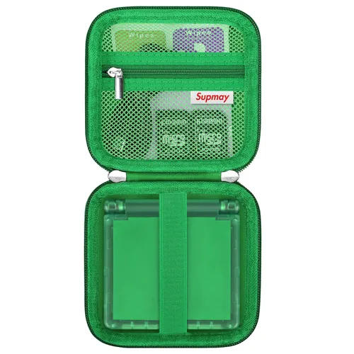 Vista 11 de Supmay Estuche Duro de Transporte para Consola de Juegos de Mano Retro RG34XXSP/ RG35XXSP, Portaconsola de Viaje Retro con Bolsa de Malla para Negro