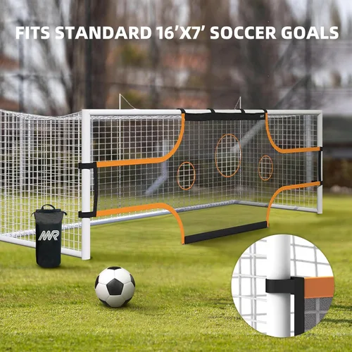 Vista 4 de MR Soccer Goal Target Sheet, Field Net, Professional Shooting Practice Aid