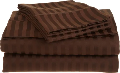 Vista 14 de Top Split Queen Sheets-Black Stripe-800 TC 100% algodón egipcio, juego de sábanas de cabeza dividida superior para camas ajustables, sábana bajera