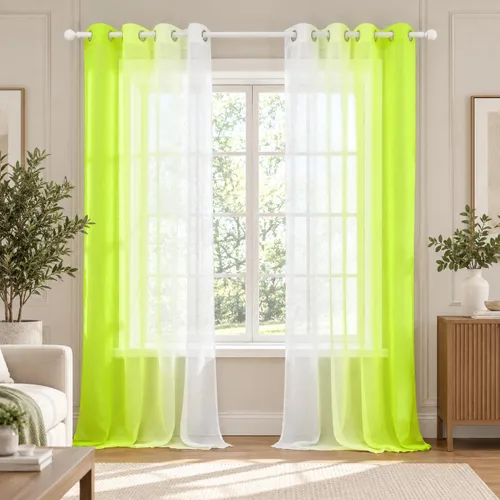 Vista 16 de Deconovo - Cortinas transparentes con filtro de luz de 84 pulgadas de largo Plata
