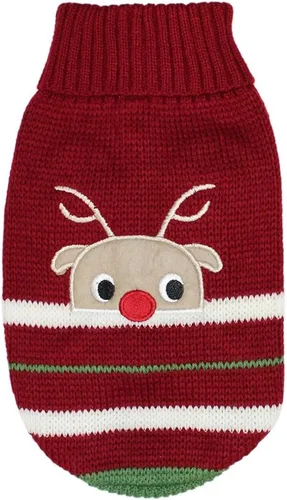 Vista 28 de Parisian Pet Suéteres de Navidad para Perros - Tipo Pullover, Suéter Azul para Perro con Cuello de Tortuga - Suéter Grueso de Punto Trenzado