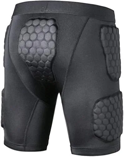 Vista 2 de TUOY Padded Compression Shorts Padded Football Girdle Hip and Thigh Protector