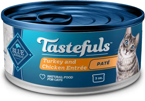 Vista 22 de Blue Buffalo Tastefuls Natural Pate - Comida húmeda natural para gatos, ternera, latas de 5.5 onzas (24 unidades) La carne de res real es lo