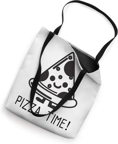 Vista 2 de Happy Pizza Slice - Bolsa de mano con estampado