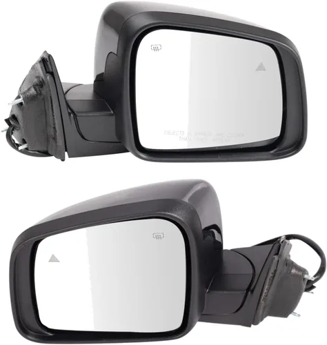 Vista 66 de TRQ Conjunto de 2 piezas de espejo lateral para conductor y pasajero, ajuste eléctrico, sin calefacción, sin memoria, color negro, compatible