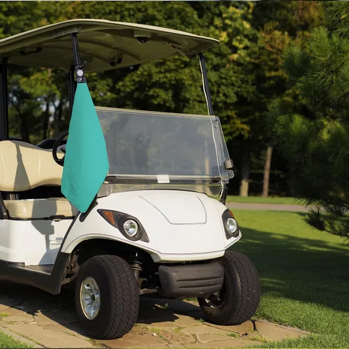 Vista 5 de Toallas de golf magnéticas para bolsas de golf con clip y imán ultra fuerte - Toalla de microfibra con tejido de gofre para sujeción segura