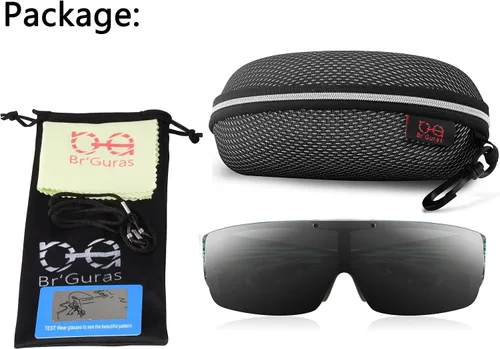 Vista 6 de BrGuras Lentes de sol polarizados Fit Over para hombres y mujeres