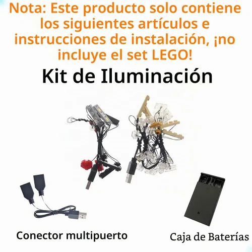 Vista 3 de GEAMENT Kit de luces LED compatible con Lego Disney Train and Station - Juego de iluminación para modelo de construcción 71044