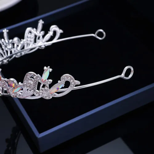 Vista 7 de Kamirola Diadema de coronas y tiaras de cristal para niñas o mujeres fiesta de cumpleaños boda graduación novia Navidad San Valentín