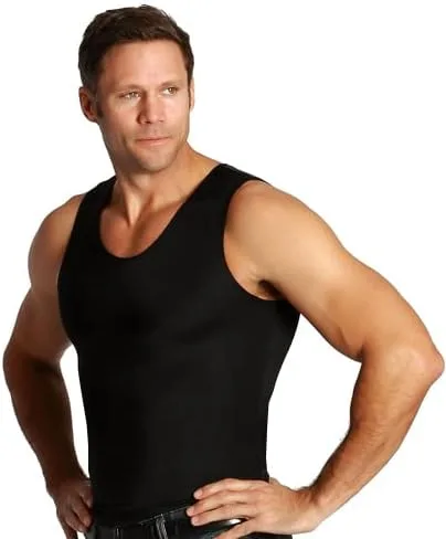 Vista 2 de Insta Slim musculosa de compresión muscular (Int) para hombre