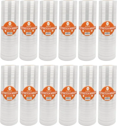 Vista 11 de NEXCOVER Envoltura Elástica de 18 Pulgadas - 1200 Pies Calibre 60, 1 Rollo de Película Elástica Autoadhesiva de Plástico Transparente