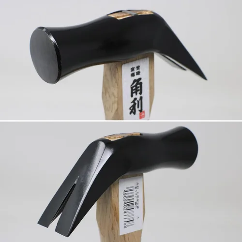 Vista 3 de KAKURI Martillo japonés de marco con mango de madera, 10 onzas, martillo de carpintero profesional para carpintería, acero al carbono japonés