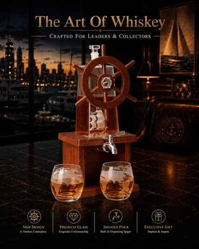 Vista 8 de Jillmo Juegos de decantadores de whisky para hombres, decantador de licor de 42.3 fl oz, regalos para hombres