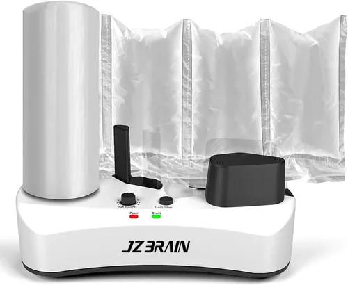 Vista 9 de Máquina de almohada de aire para embalaje rápido – JZBRAIN 110V YE300 Air Cushion Machine sella a 7.2-9.8 pies/min Envoltura de embalaje de burbujas