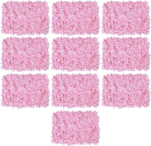 Vista 13 de Panel de pared de flores densas, 15.8 x 23.6 pulgadas por rosa blanca lechosa, decoración de telón de fondo para bodas, despedidas de soltera, baby